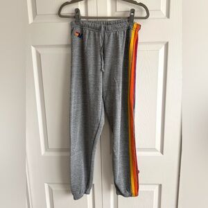 Aviator Nation “5 Stripe Sweatpants” Charcoal Grey